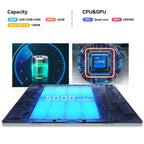 MB1001 10.1 Inch Android 13 Tablet 6GB RAM 64GB ROM 128GB Expandable 5000mAh Battery HD Touch Screen With Cooling Stand Holder