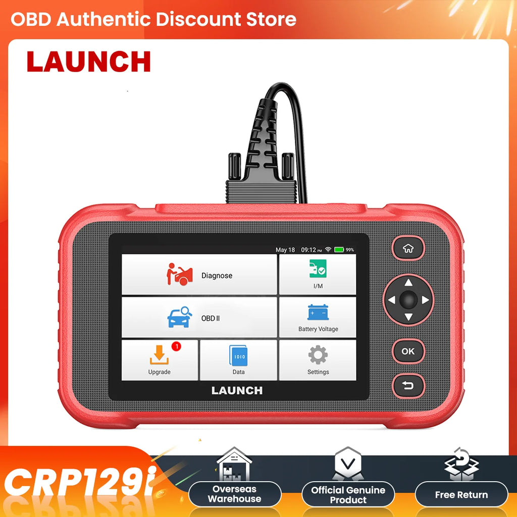 LAUNCH CRP129i V2.0 OBD2 Scanner 4 System Car Assessories Auto Engine Diagnostic Scan Tool DPF SAS TPMS 12 Service Reset Scanner