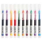 10Pcs/set High Quality Needle Type Gel Pens Straight Liquid Ballpoint Pen Kawaii Stationery School Office Supplies Writing