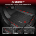 LASFIT Floor Mats for Jeep Grand Cherokee L 2021-2024 1st & 2nd & 3rd & Cargo Mat, Only Fits 6-Passenger Without Center Console
