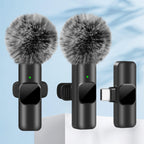 K60 NEW Wireless Lavalier Microphone Audio Video Recording Mini Mic For iPhone Android Laptop Gaming Mobile Phone Microphone