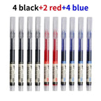 10Pcs/set High Quality Needle Type Gel Pens Straight Liquid Ballpoint Pen Kawaii Stationery School Office Supplies Writing